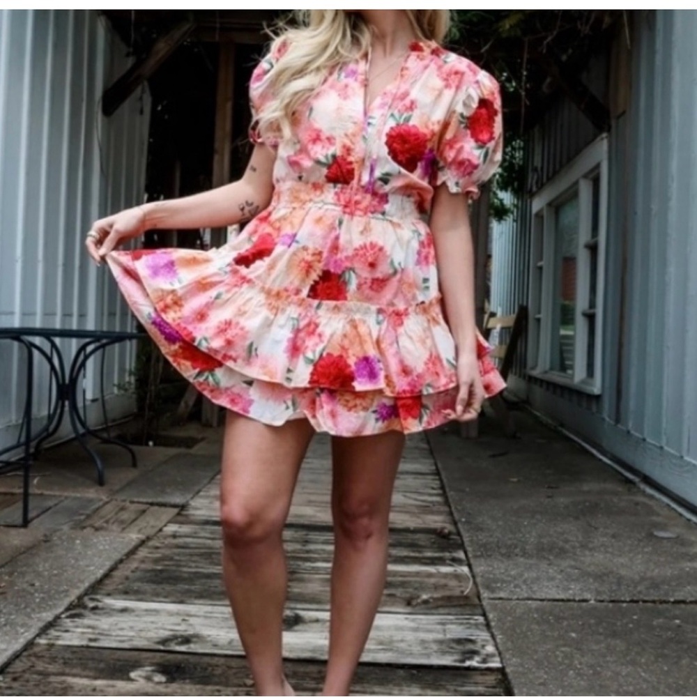 Clementine Dress by Buddy Love Medium  Tiered Mini Dress
